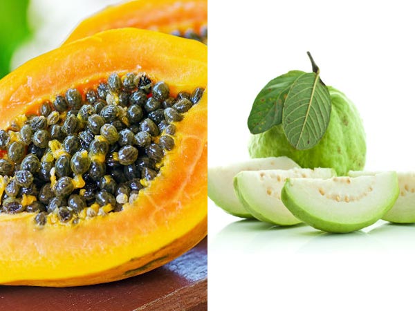 જામફળ અને પપૈયું