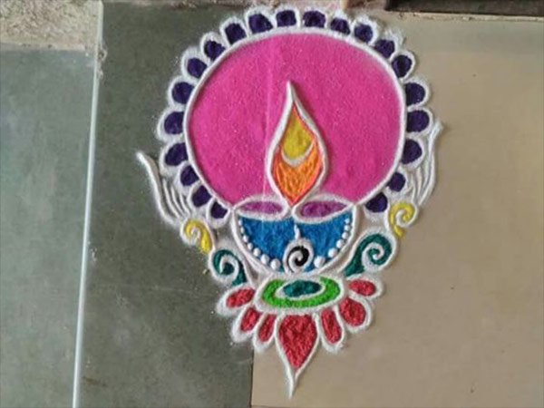 સરળ શરુઆતી રંગોળી