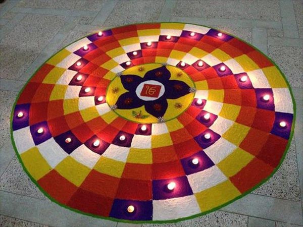 જ્યામિતિય રંગોળી