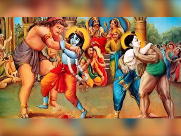 કુસ્તીબાજો ચાનુરા અને મુશ્તીકા