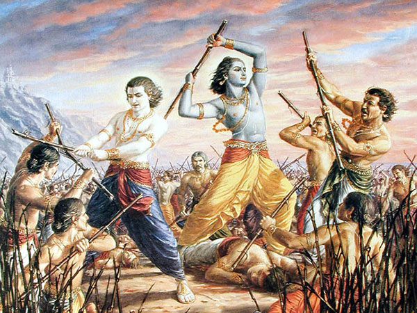કમ્મસની સેના અને યાદવ વચ્ચેની લડાઈ